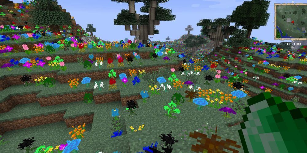 Field of Flowers In Minecraft Botania.