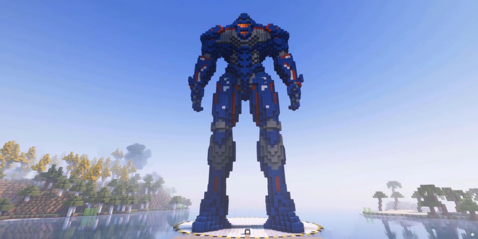 Giant Robot Create Mod in Minecraft.