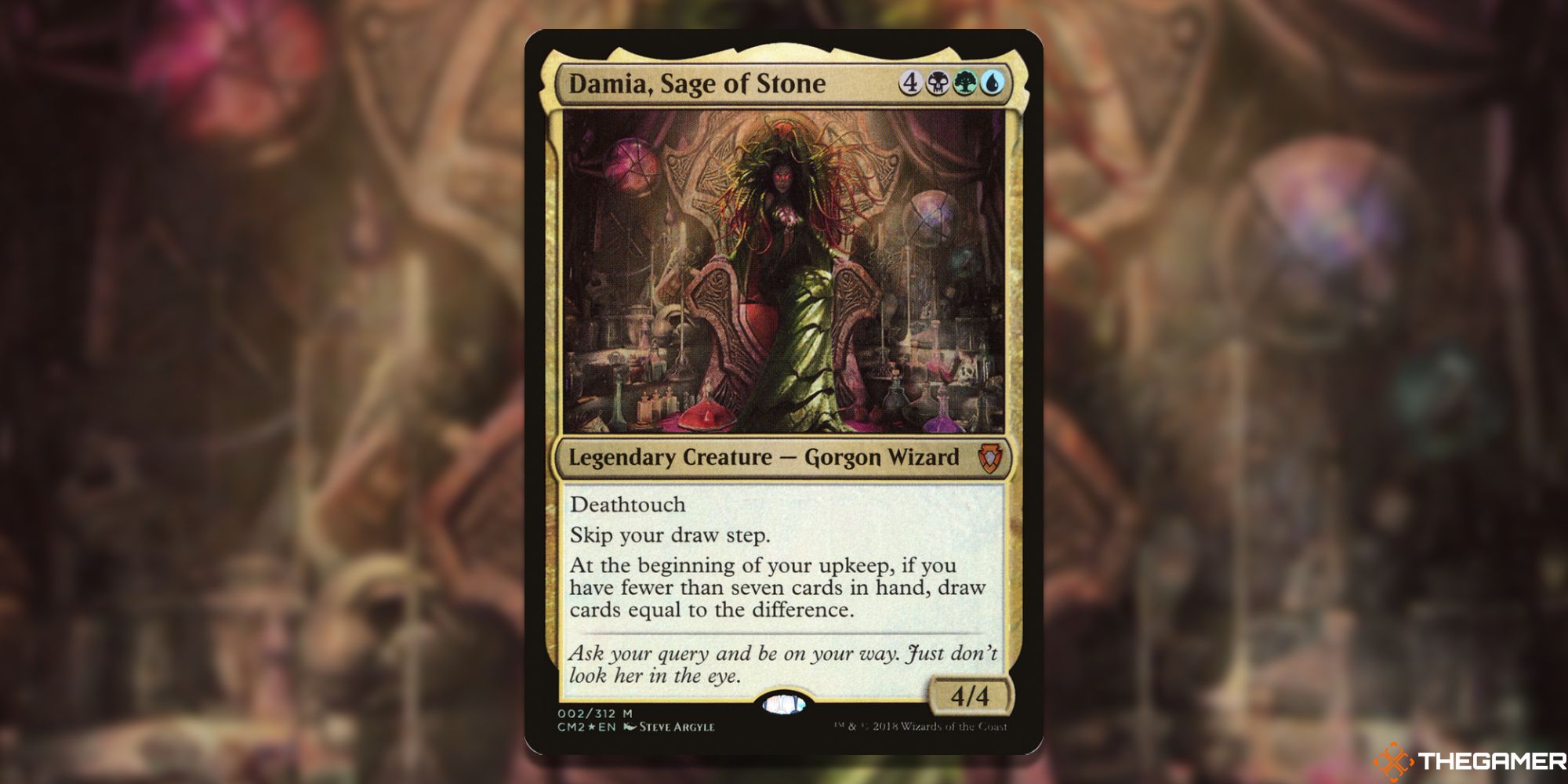 Image of the Damia, Sage of Stone card in Magic: The Gathering, with art by Steve Argyle