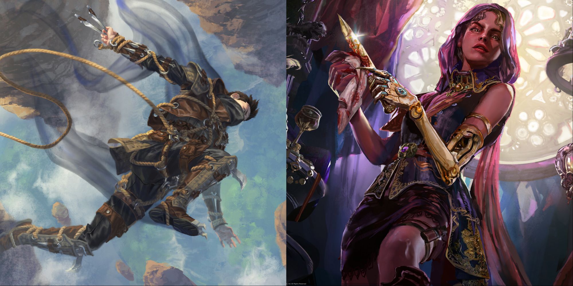Soaring Thought-Thief and Thieves' Guild Enforcer artwork in Magic: The Gathering.