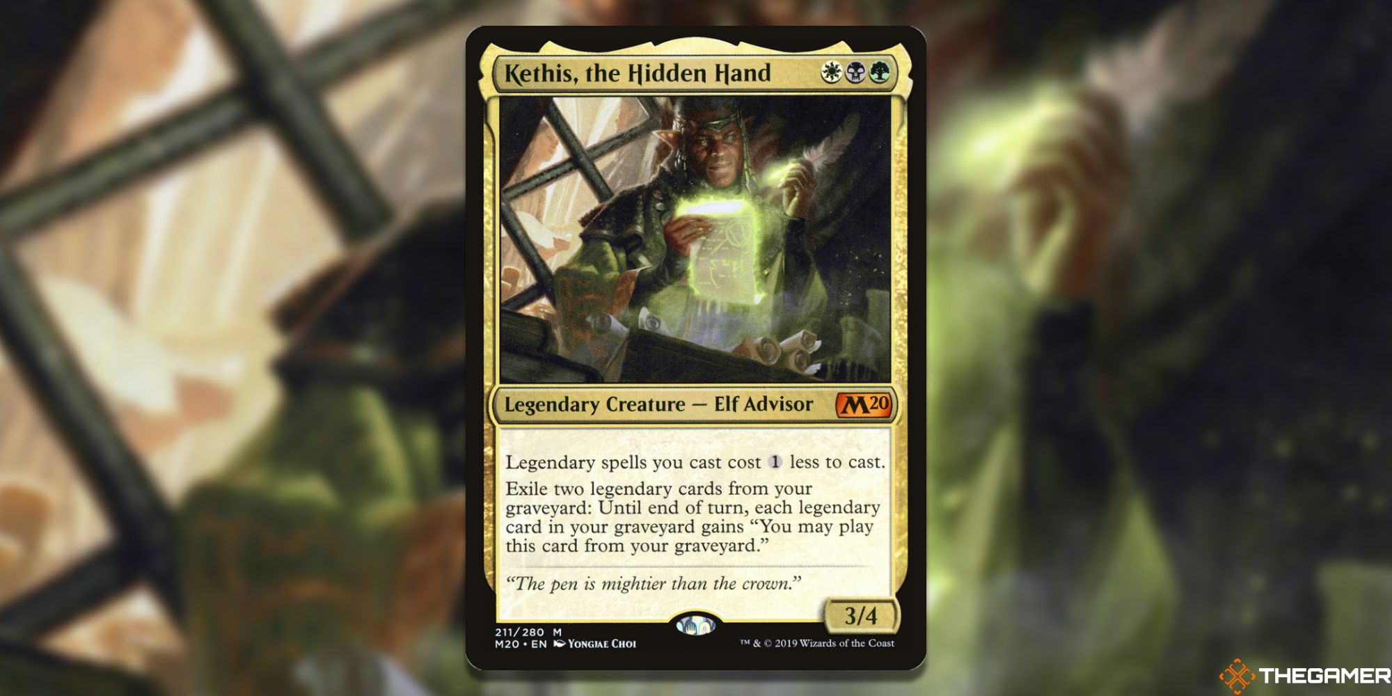 Image of the Kethis, the Hidden Hand card in Magic: The Gathering, with art by Yongjae Choi