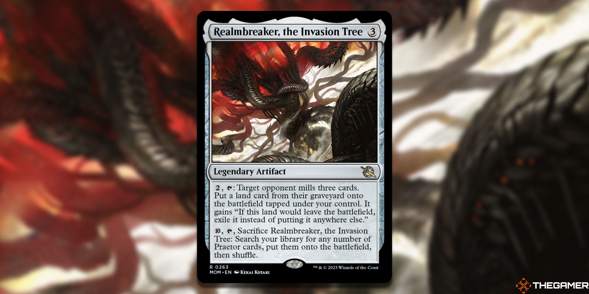 Realmbreaker The Invasion Tree card image from Magic: The Gathering, featuring art by Kekai Kotaki