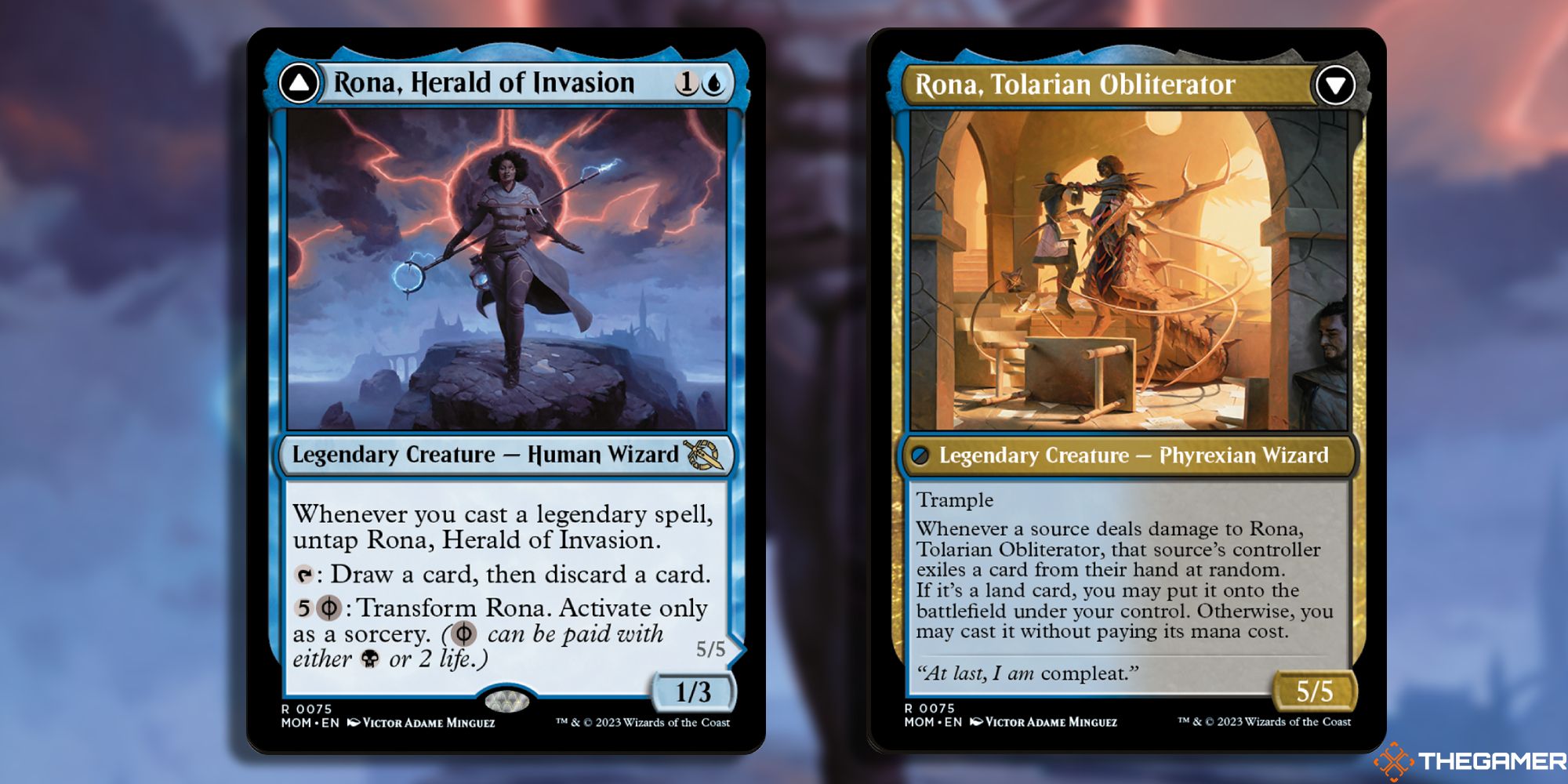 An image of Ron's Herald of Invasion card in Magic: The Gathering, with artwork by Victor Adame Minguez