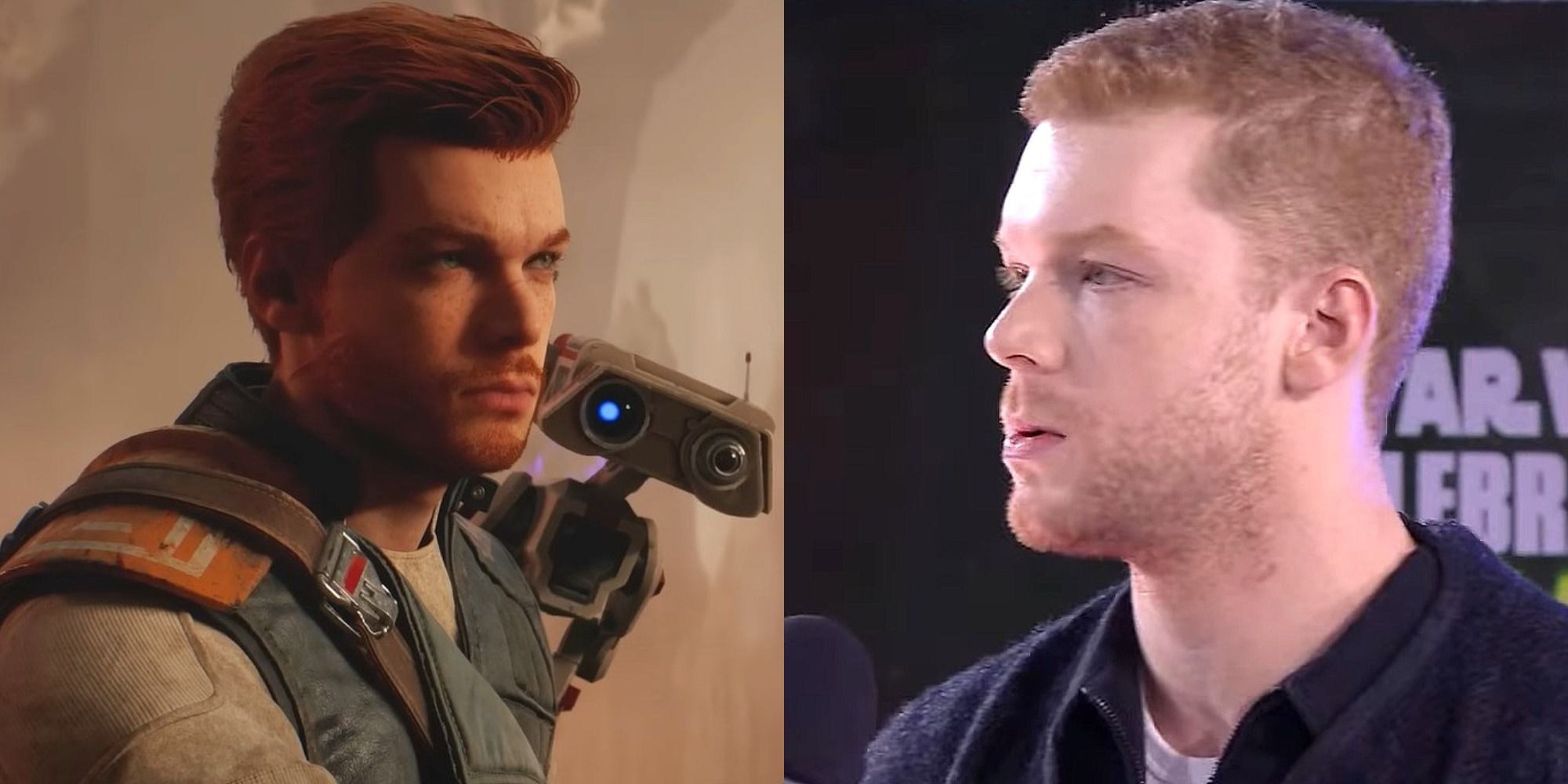 Star Wars Jedi Survivor Cal Kestis And Actor Cameron Monaghan