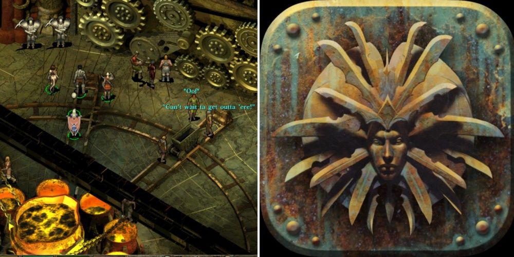 Planescape Torment Part Members Convening And Game Logo