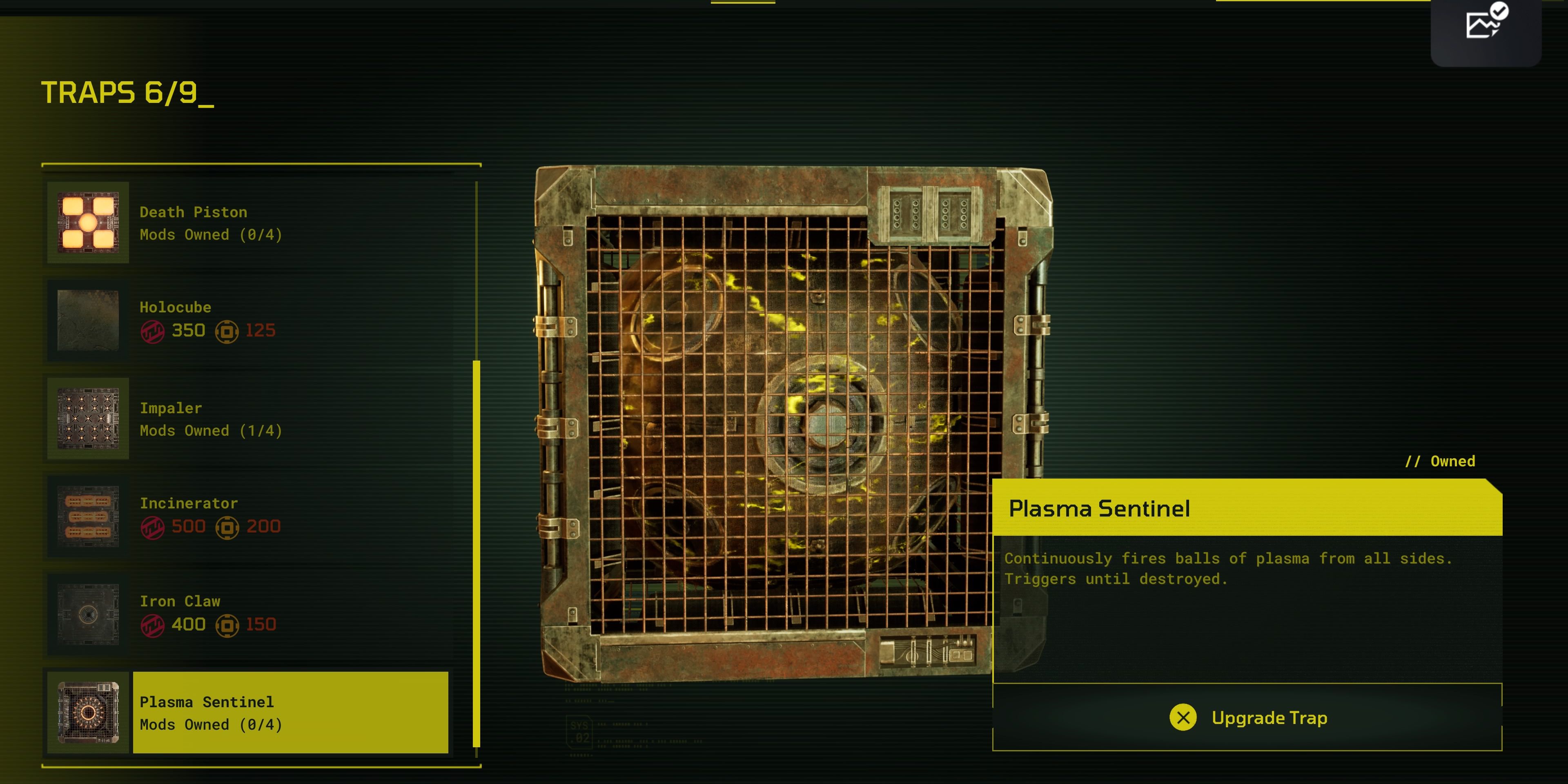 Image shows the Plasma Sentinel trap in Meet Your Maker
