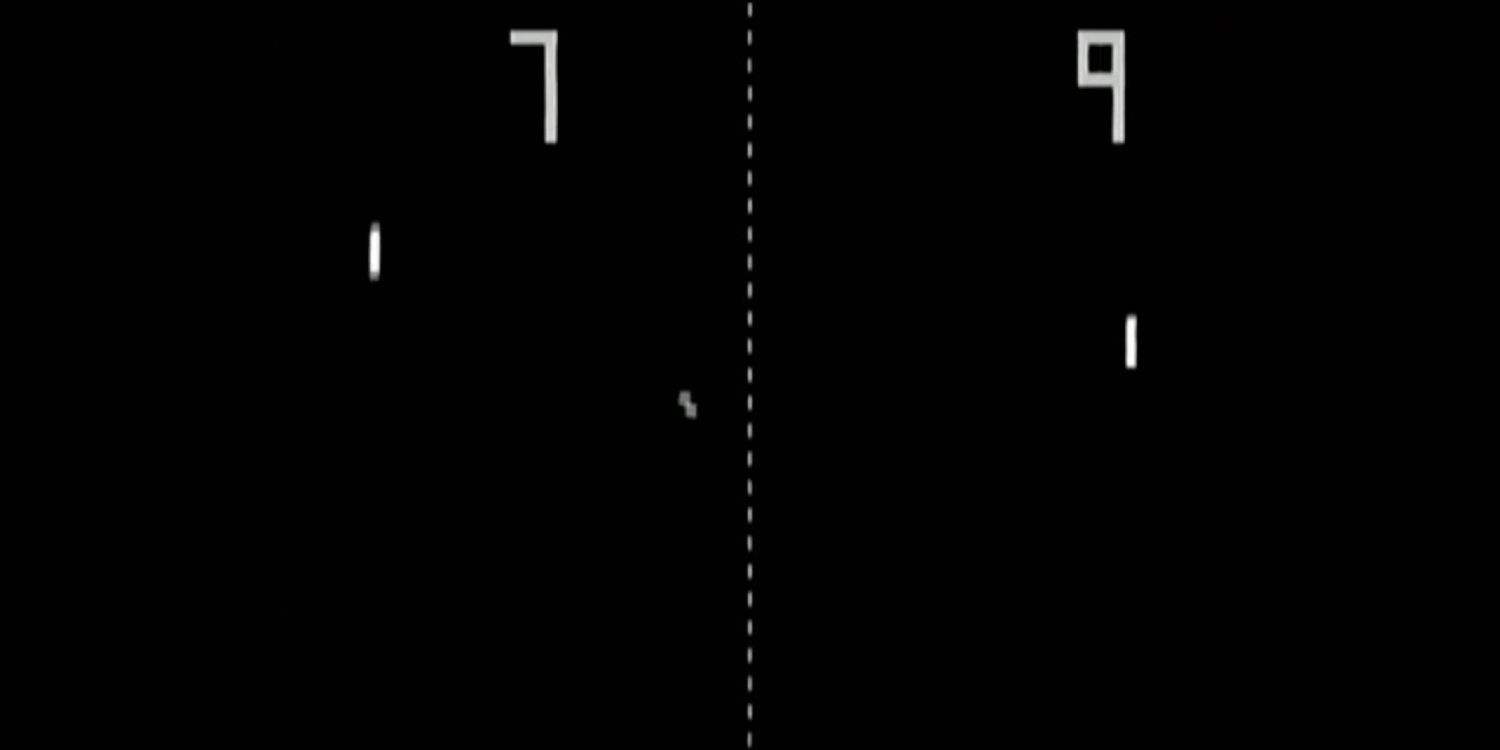 A Game Of Pong Showing 7 to 9 Score