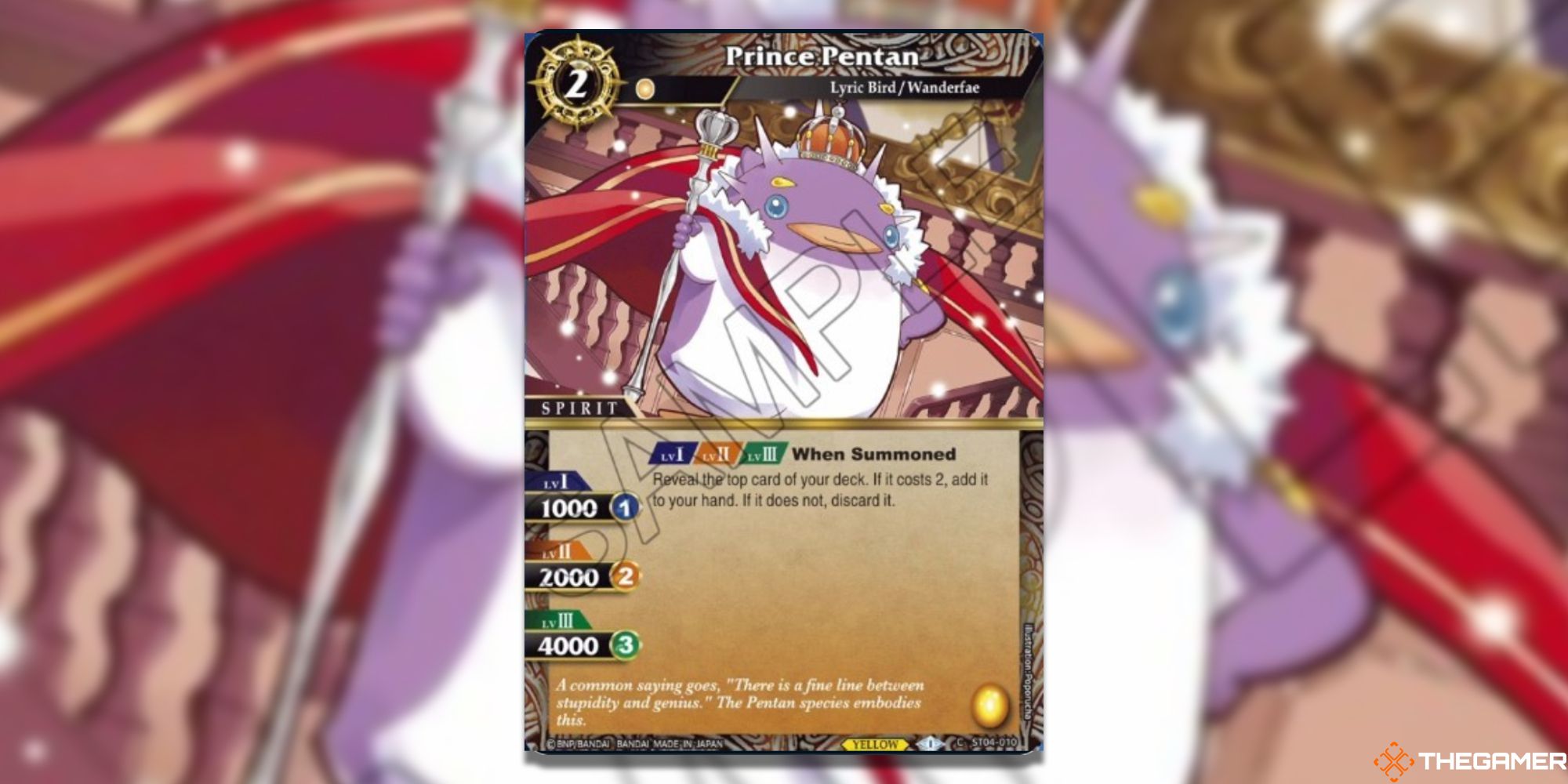 Prince Pentan Card from Battle Spirits Saga