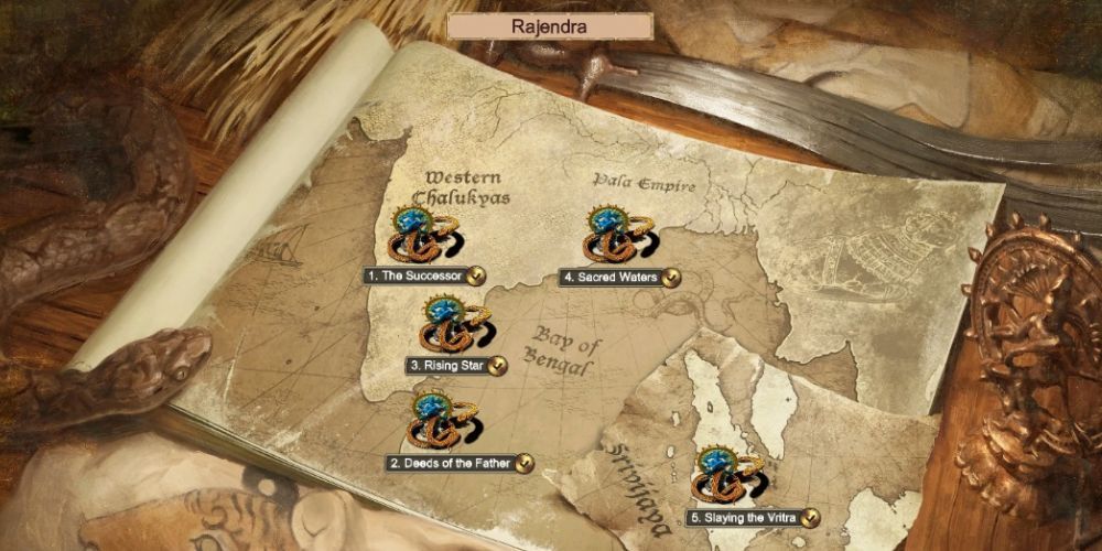 Rajendra campaign map from Age of Empires 2: Definitive Edition.