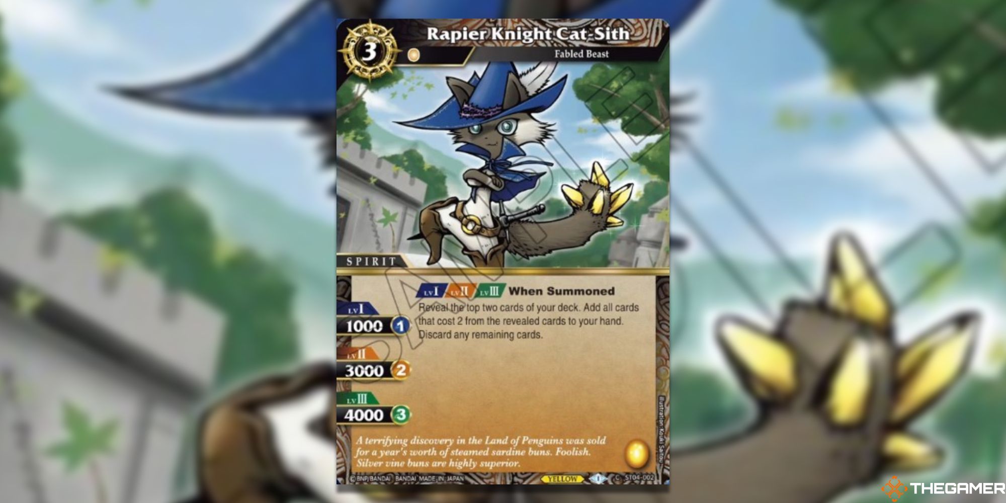 Rapier Knight Cat Sith Card from Battle Spirits Saga