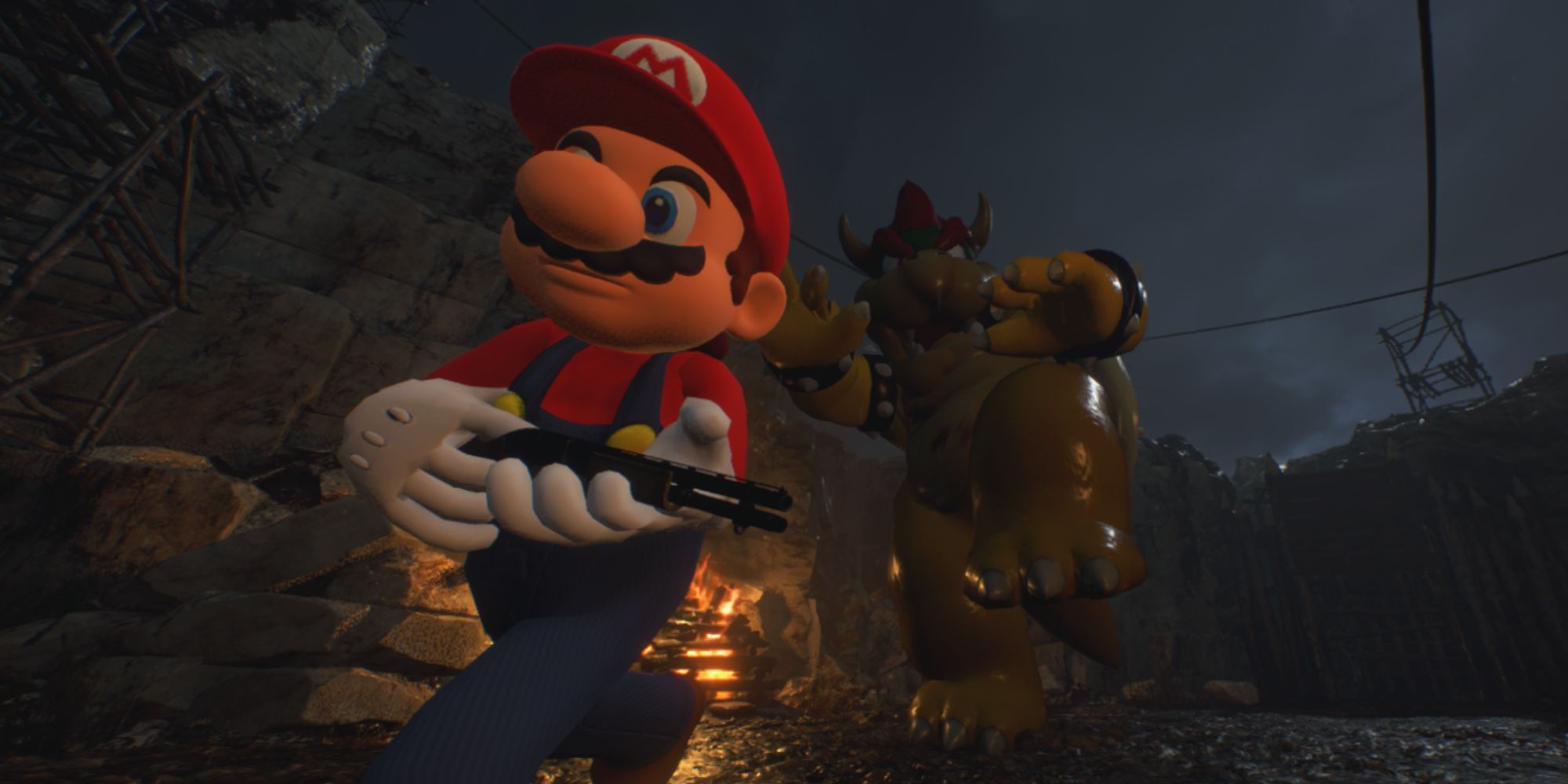 Resident Evil 4 remake mod replaces Leon and Luis with Mario and Luigi