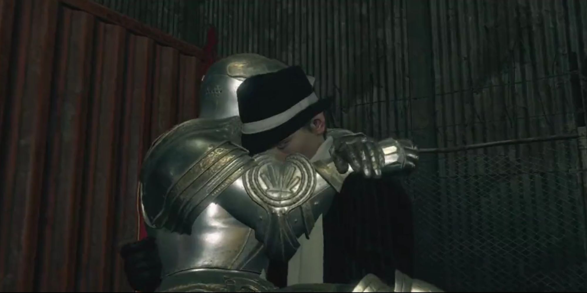 In RE4, if you catch Ashley while she's wearing a plate of armor, Leon will  visibly buckle and hold his back in pain. : r/GamingDetails