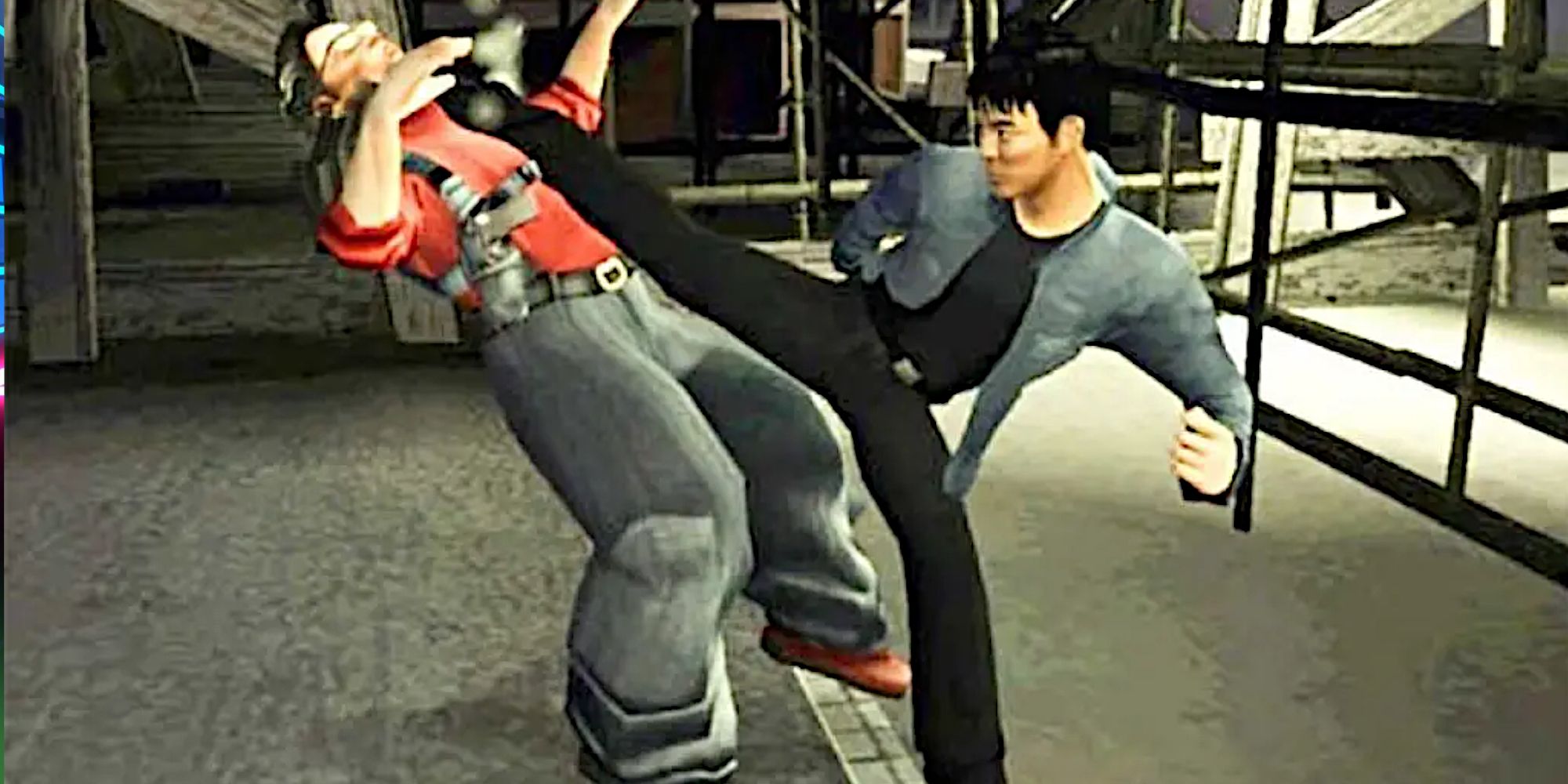 Rise to Honor Jet Li landing a kick in a boss fight
