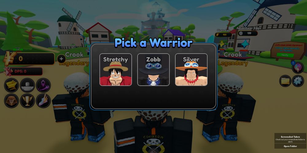 The starting character of anime warriros simulator 2;  Elastic, Zorb, Silver