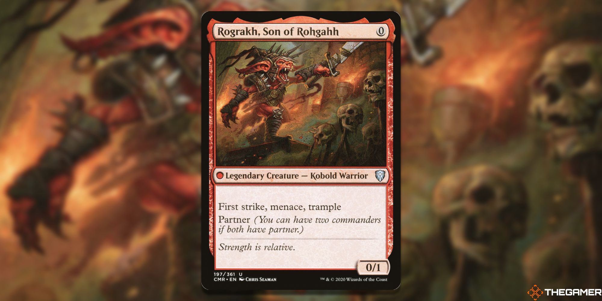 Image of the Rograkh, Son of Rohgahh card in Magic: The Gathering, with art by Chris Seaman