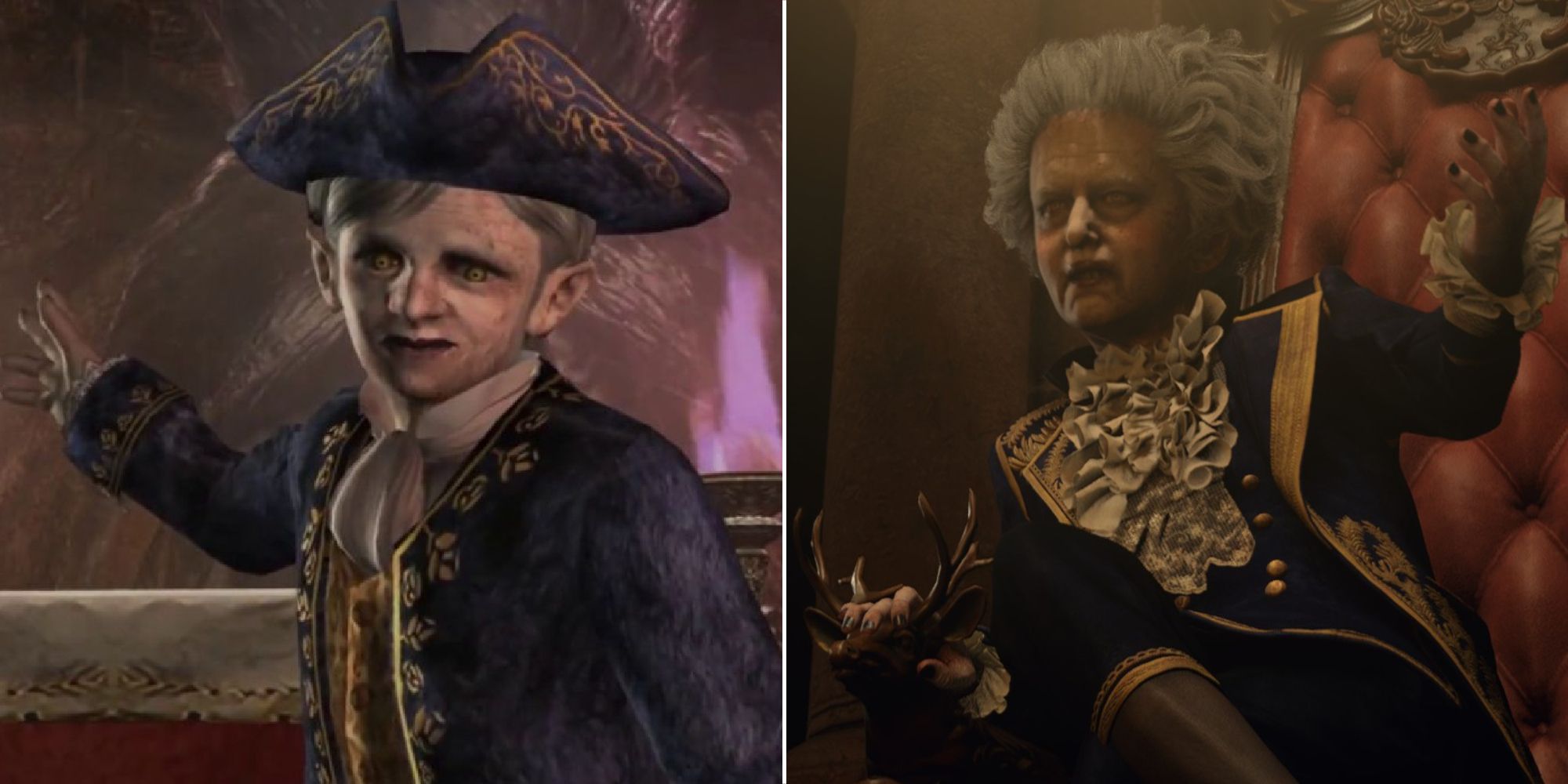The original and remake versions of Ramon Salazar from Resident Evil 4