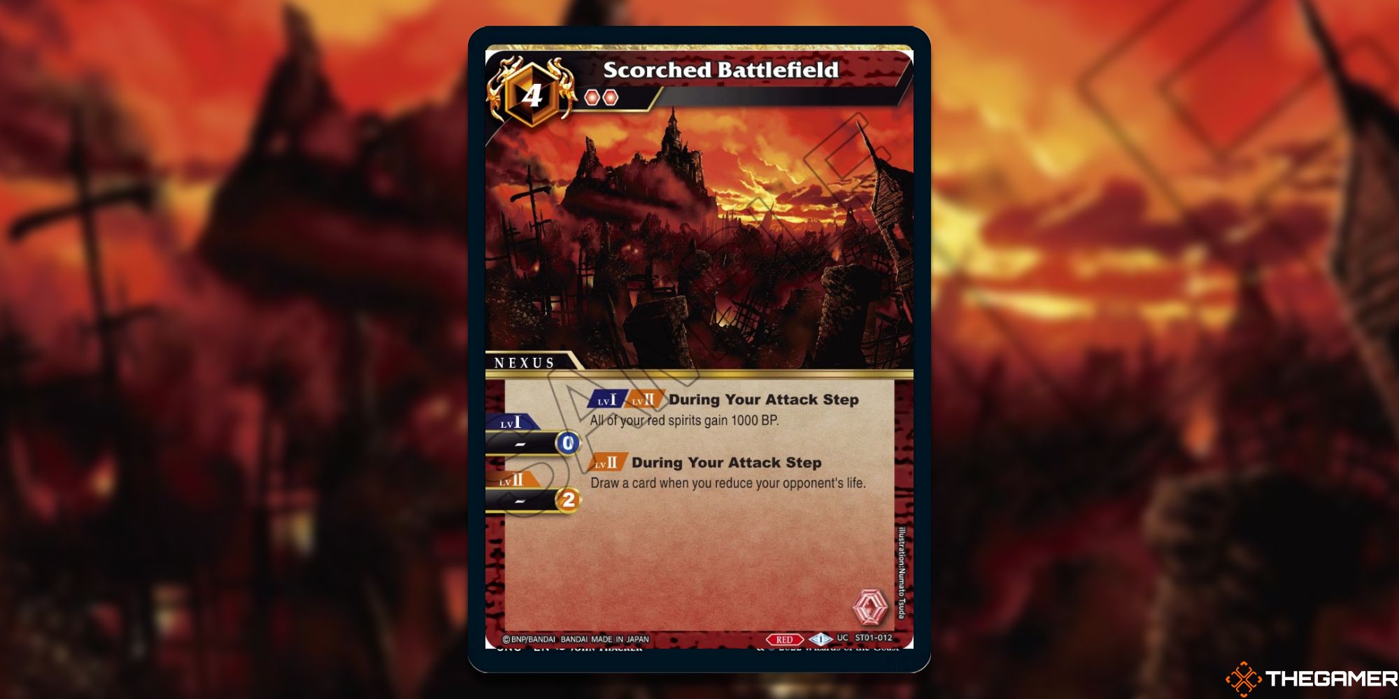 Scorched Battlefield Card from Battle Spirits Saga