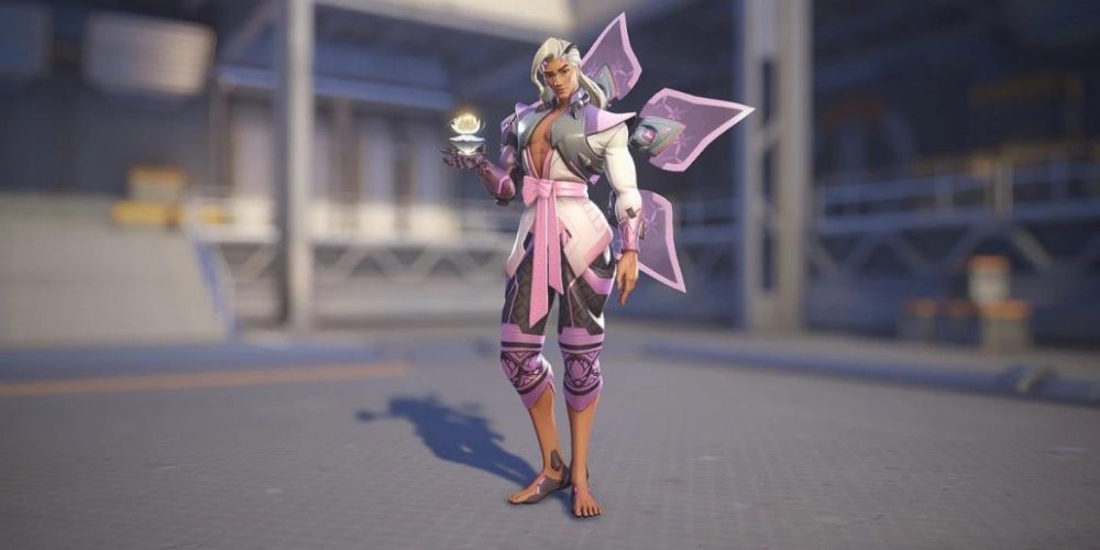 screenshot of lifeweaver with orchid skin equipped in overwatch 2