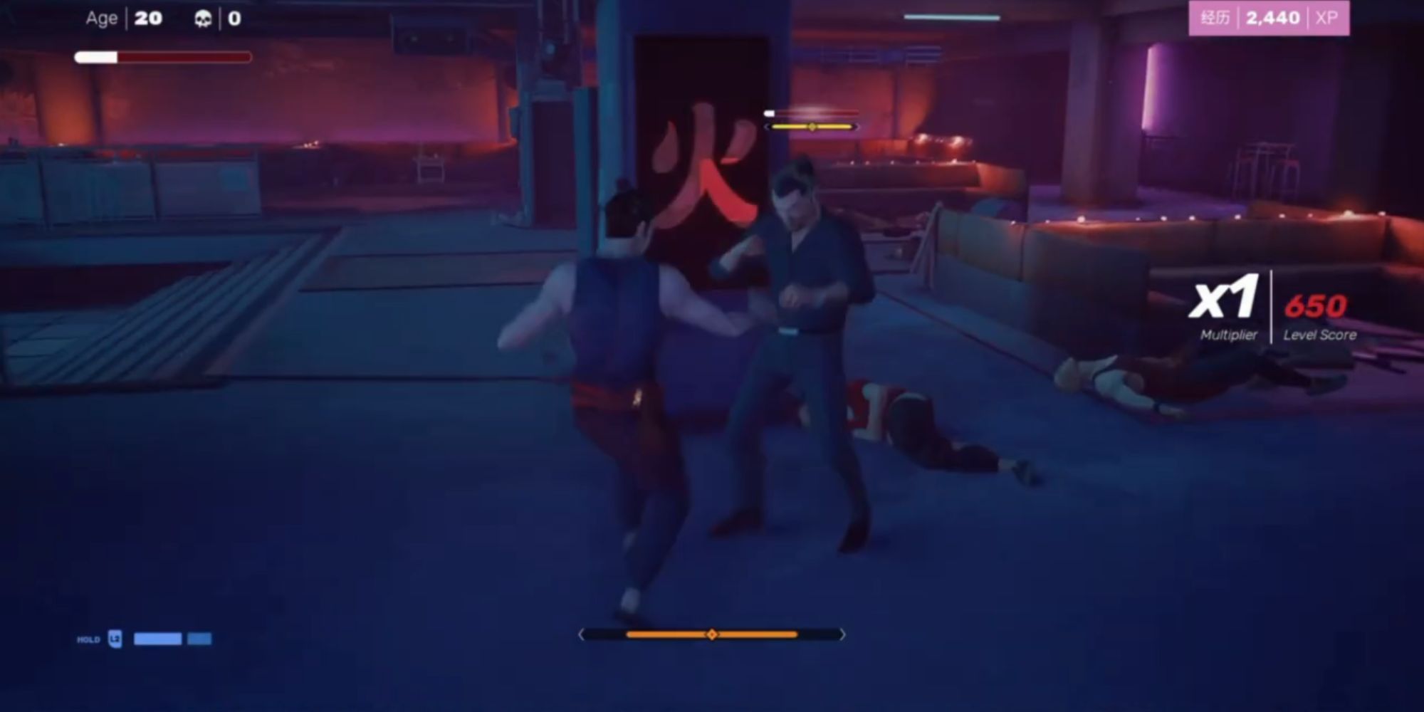Sifu fights someone inside the Club