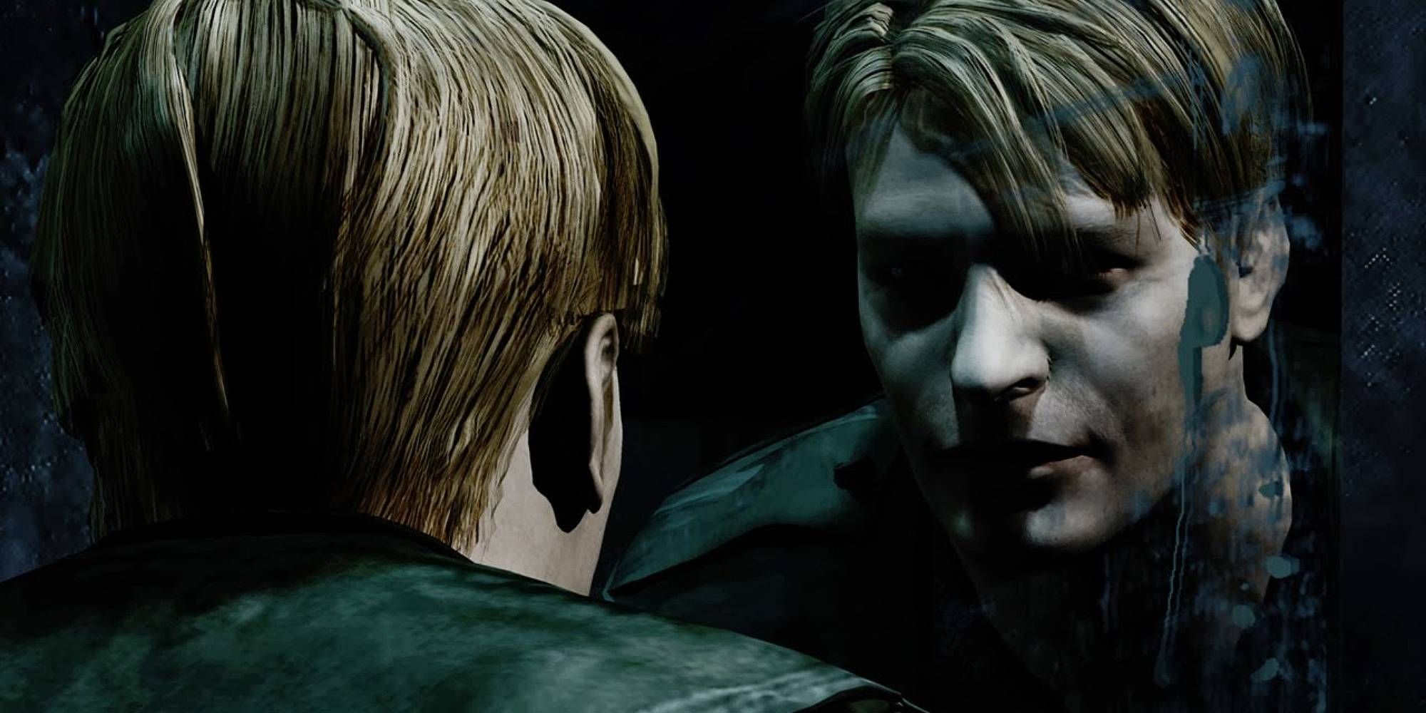 James Sunderland looking in the mirror in this iconic scene from Silent Hill 2