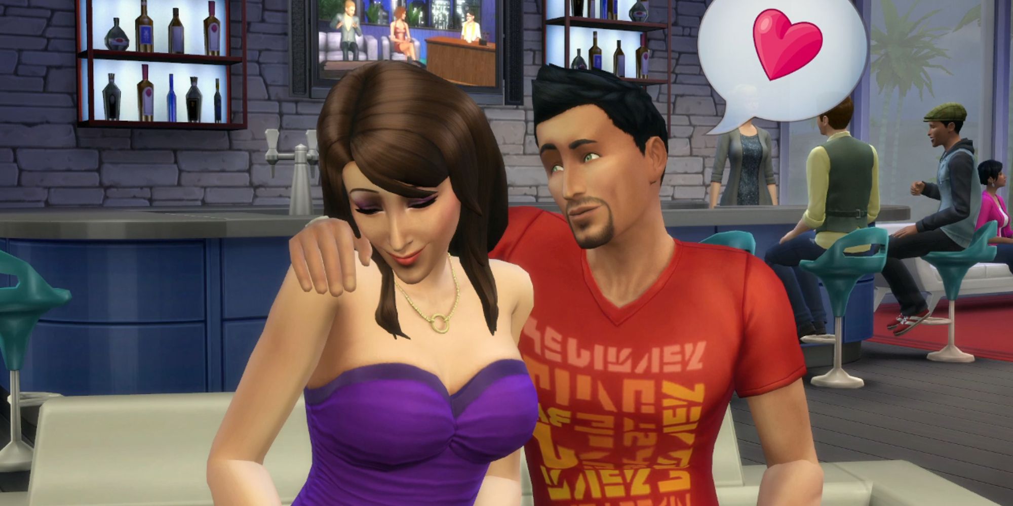 Sims 4 base game don lothario chatting up a sim