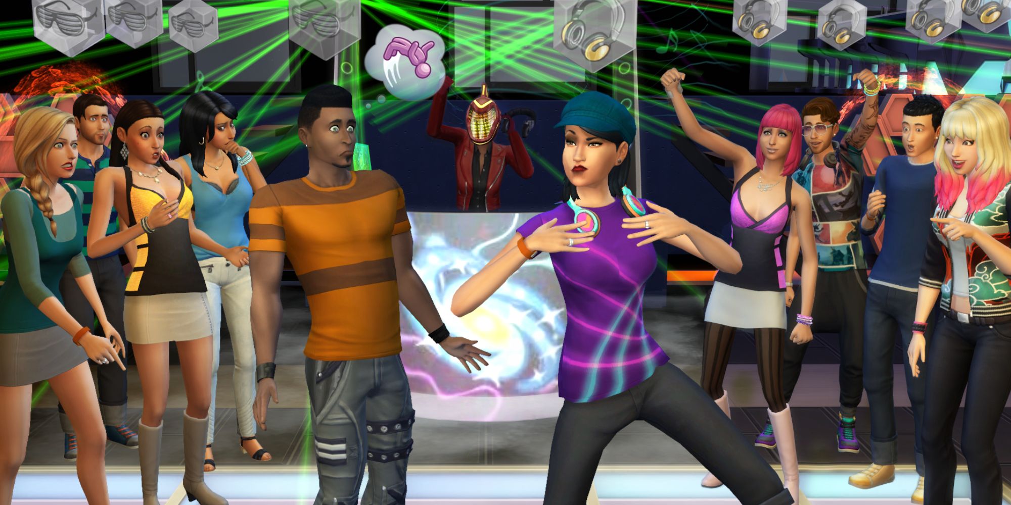 Sims 4 get together dance battle sim pushing to the front