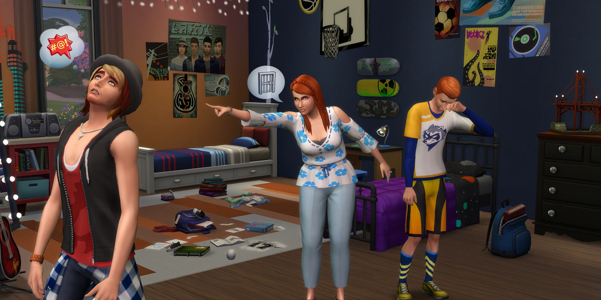 Sims 4 parenthood mom telling off teen boys