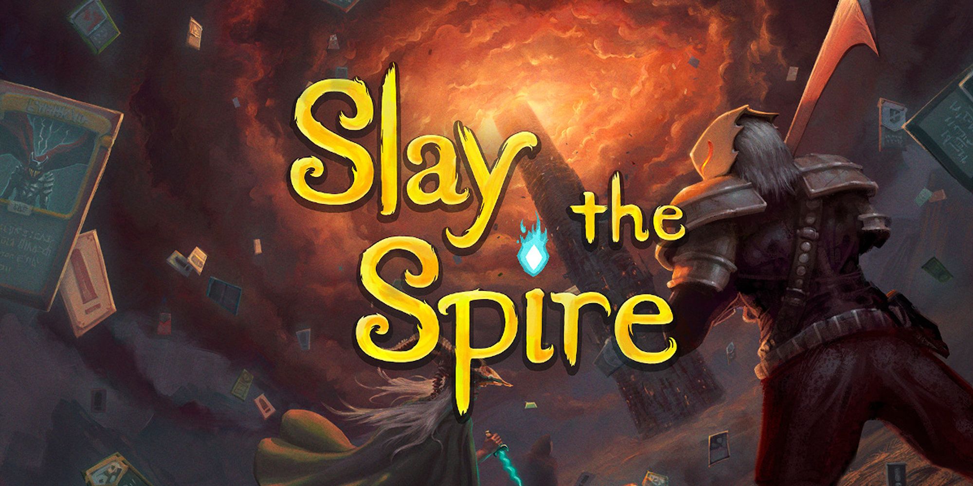 Slay The Spire - A Knight Looking Up At A Dark, Cloudy Sky
