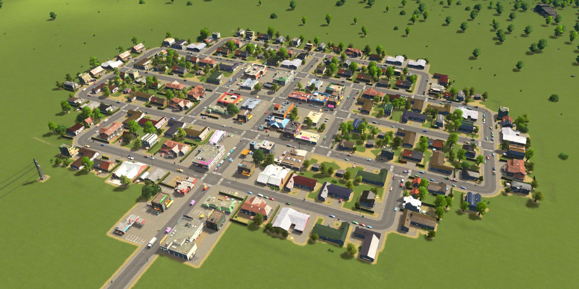 Small Starting City in Cities Skylines