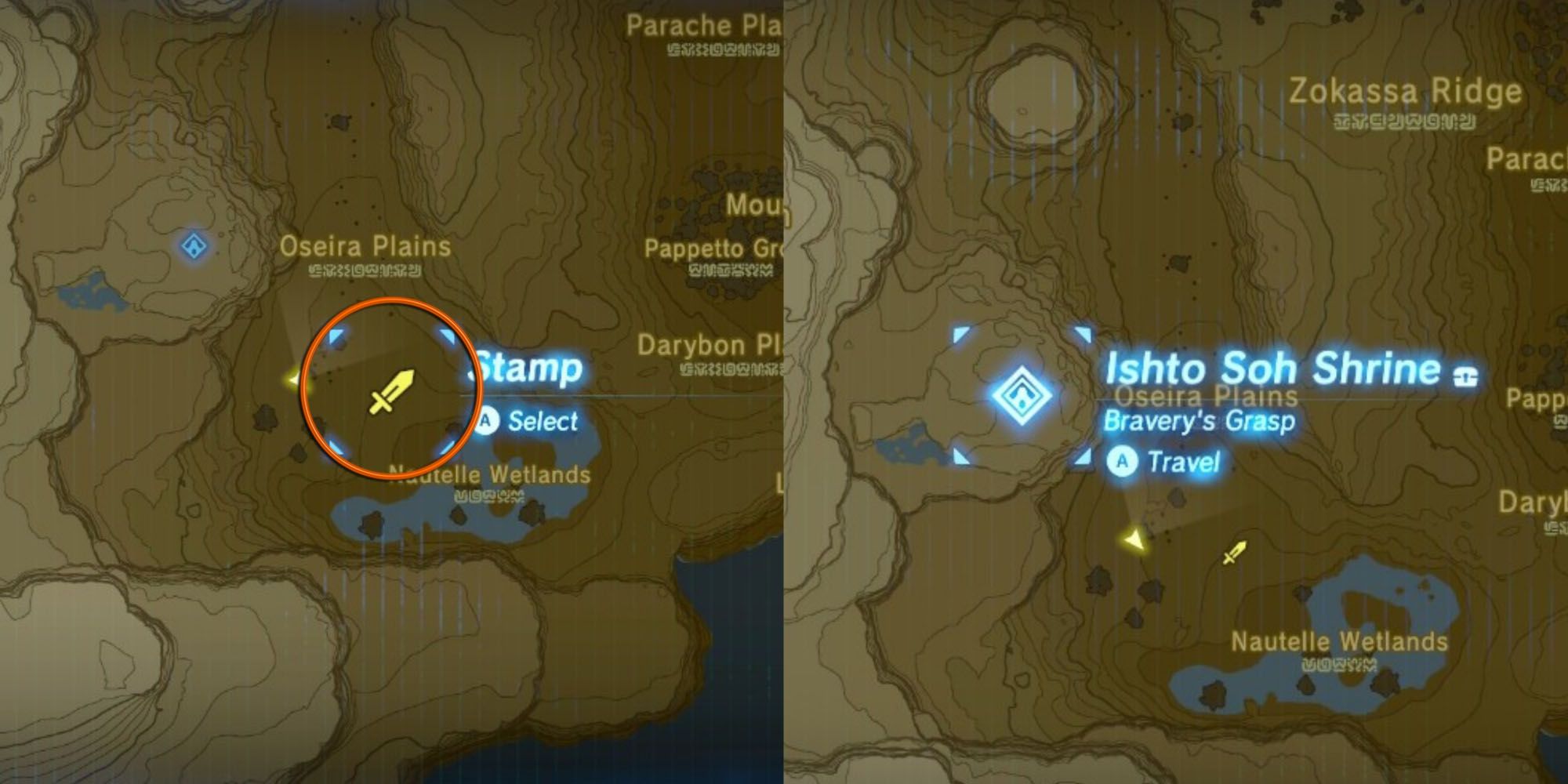 Southern Oseira Plains Golden Lynel Location
