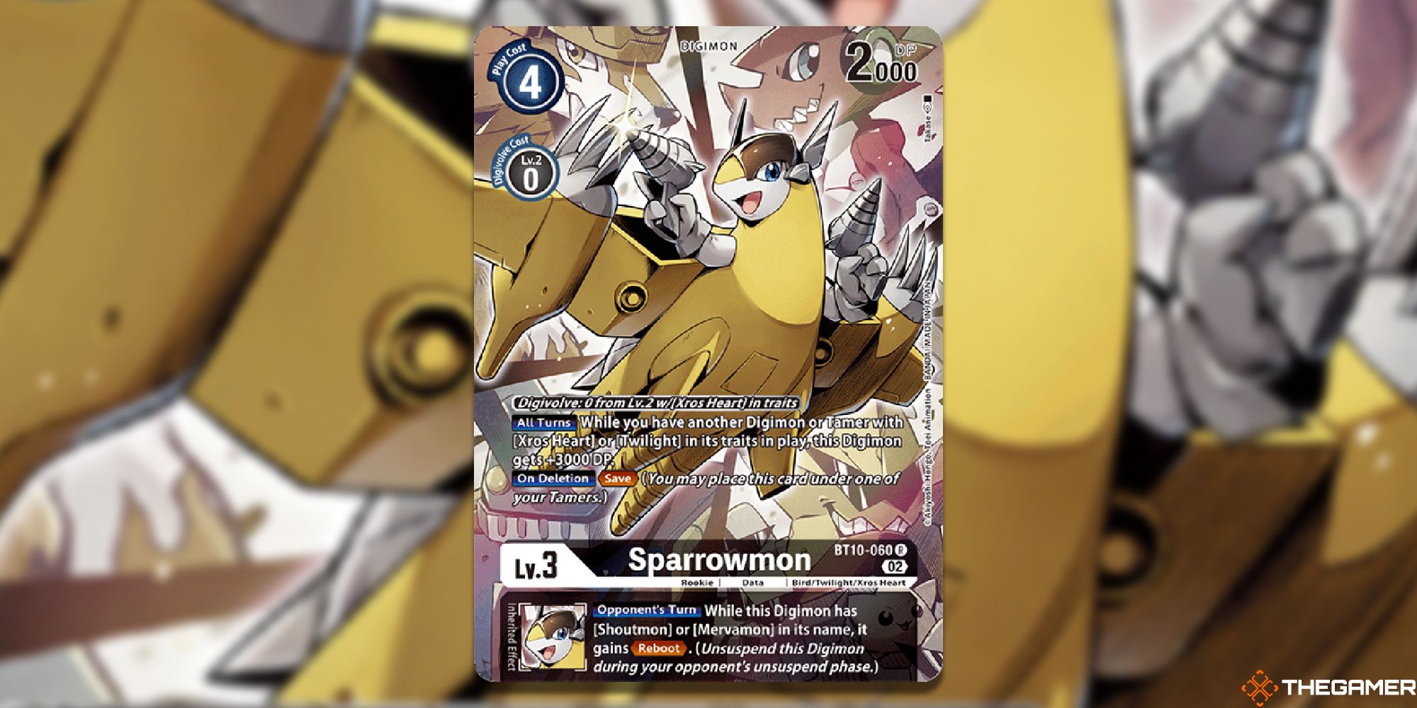sparrowmon alternate art digimon card game bt10