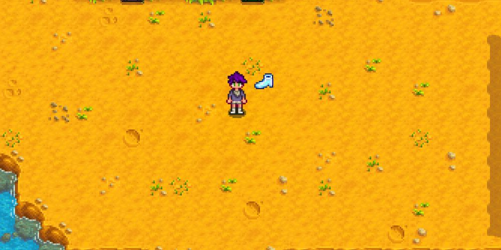 Stardew Valley Character wearing Crystal Shoes