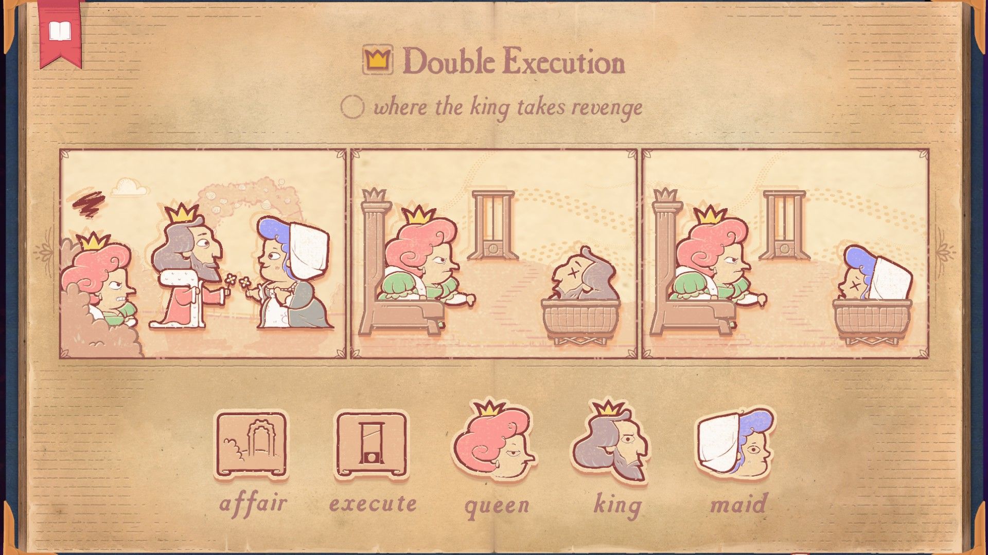 The solution for the Spite section of Storyteller, showing a double execution.