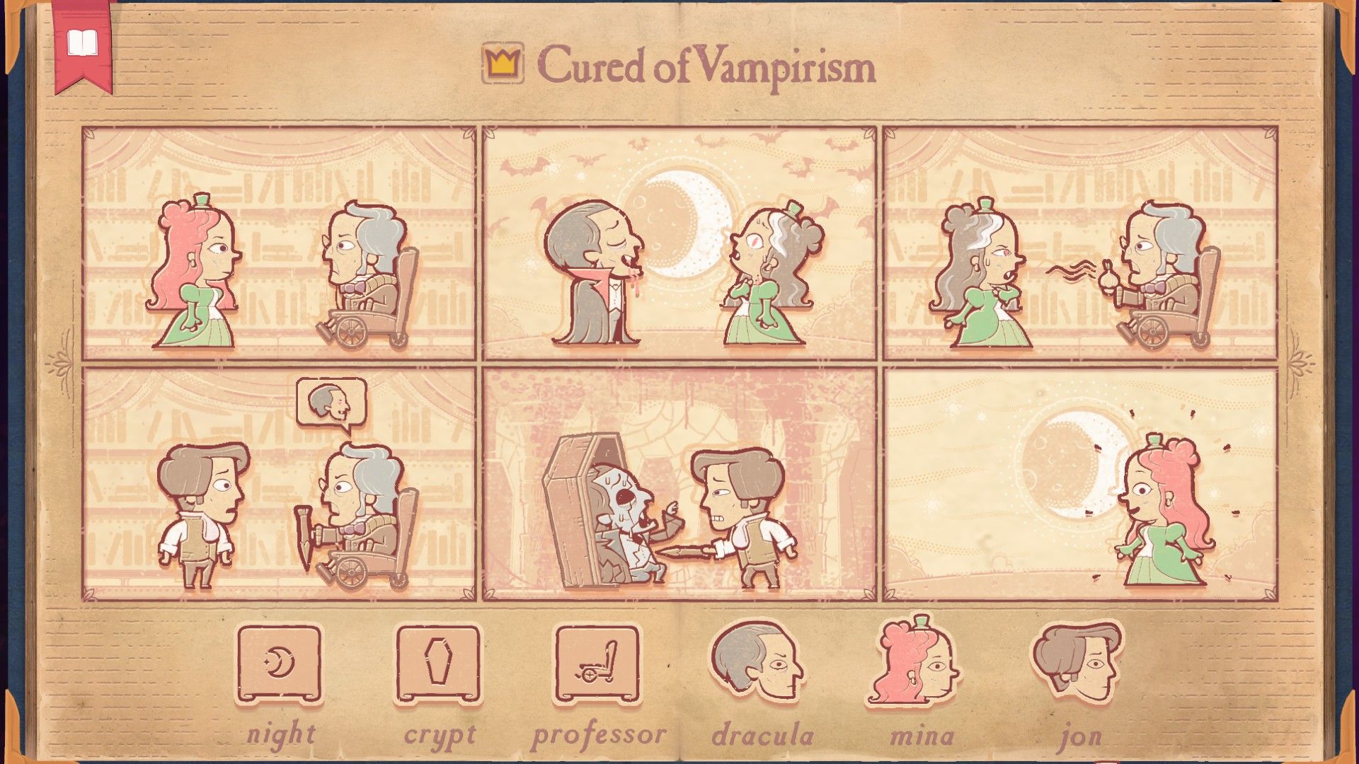 The solution for the Vampire section of Storyteller, having Mina cured of Vampirism.