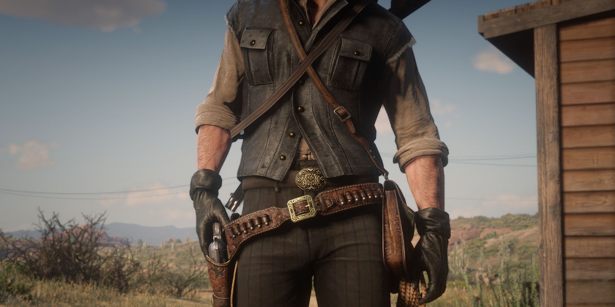 An image of a classic cowboy outfit re-modded for Red Dead Redemption 2