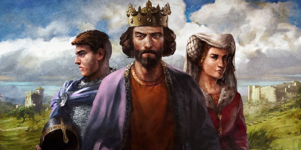 The Grand Dukes Of The West posing in Age of Empires 2: Definitive Edition.