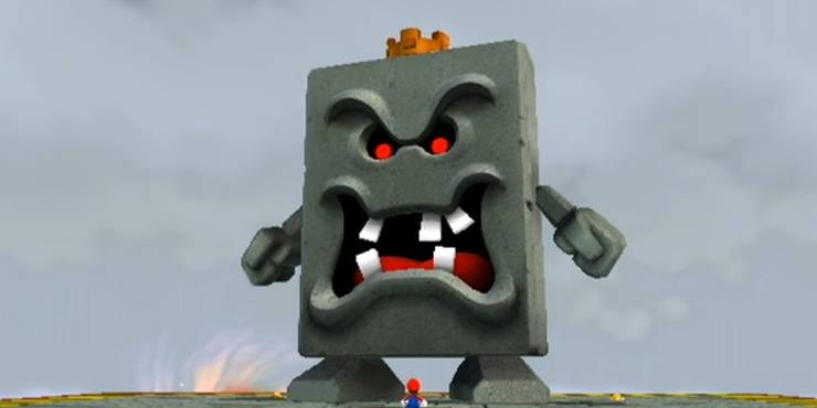 The Whomp King from Super Mario Galaxy 2.