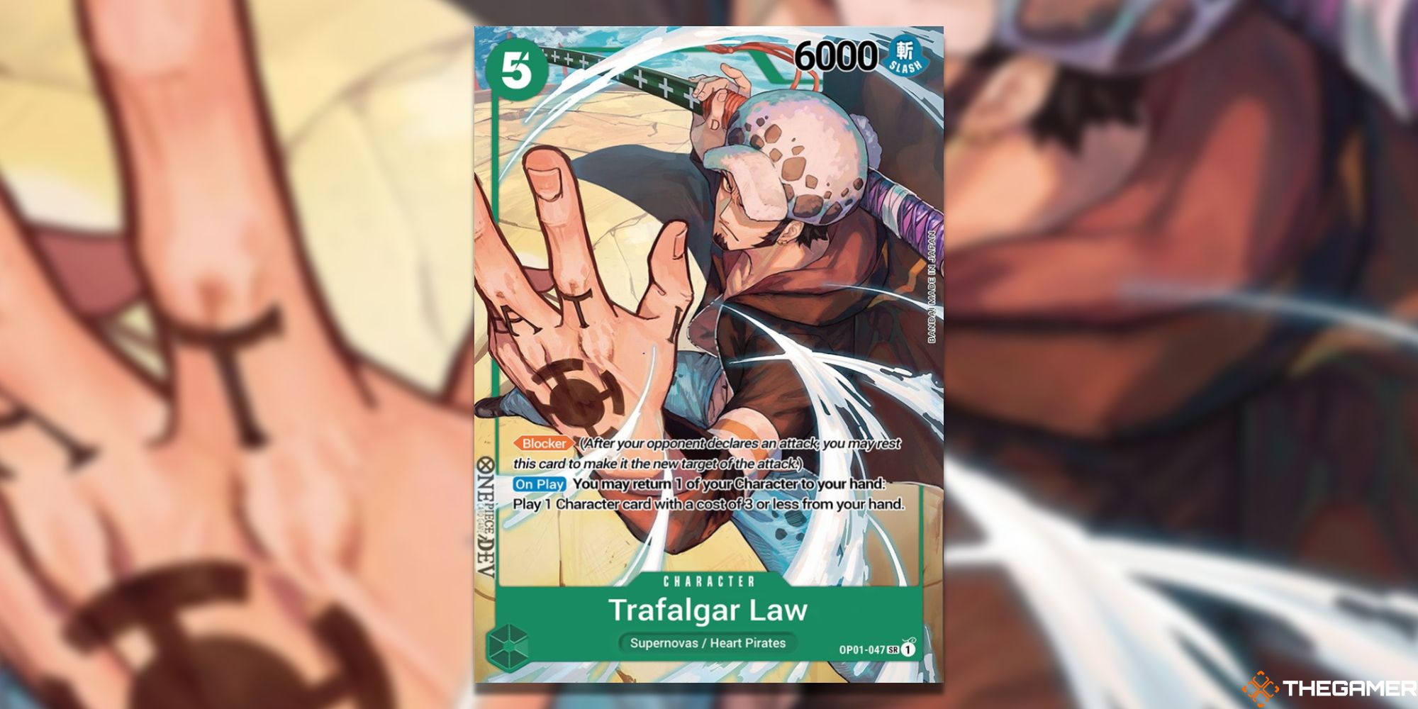 trafalgar law character full art one piece card game