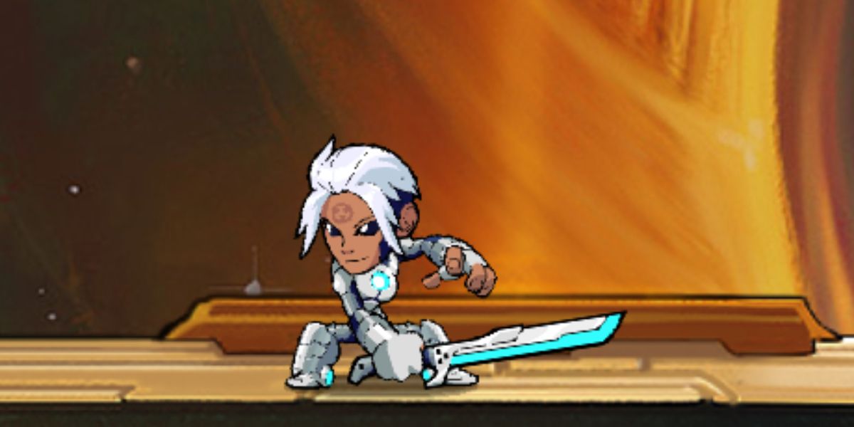 Val with sword in Brawlhalla