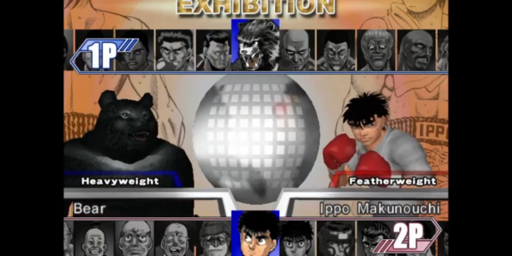 Victorious Boxers 2 (PS2) Character Select Screen With Bear And Ippo