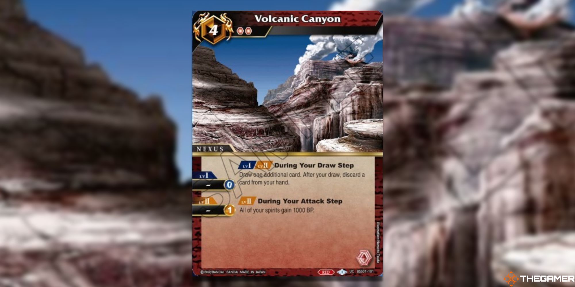 Volcanic Canyon Card from Battle Spirits Saga
