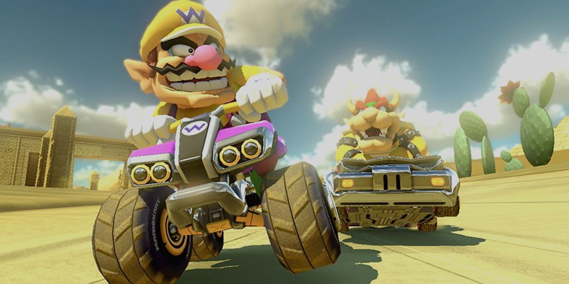 Wario Et Bowser Font La Course Dans Des Karts Lourds Dans Mario Kart 8