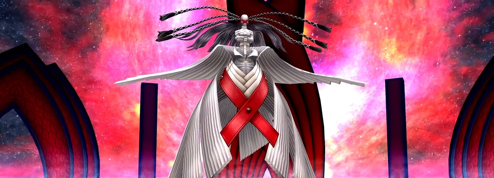 wide shot of izanami during the final battle in persona 4 golden