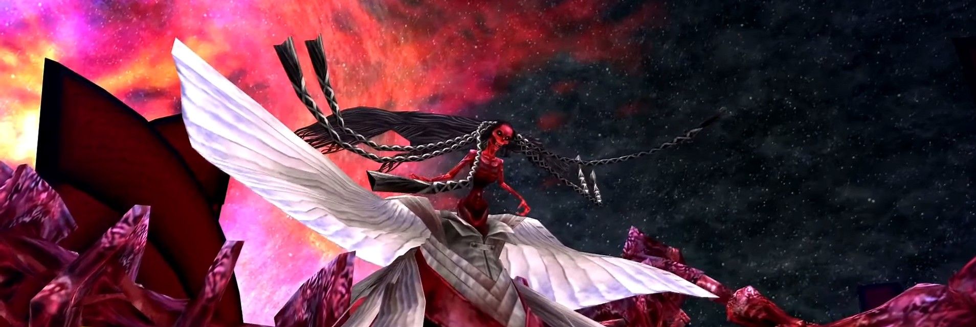 wide shot of izanami-no-okami during the boss battle in p4g for our izanami persona 4 golden guide