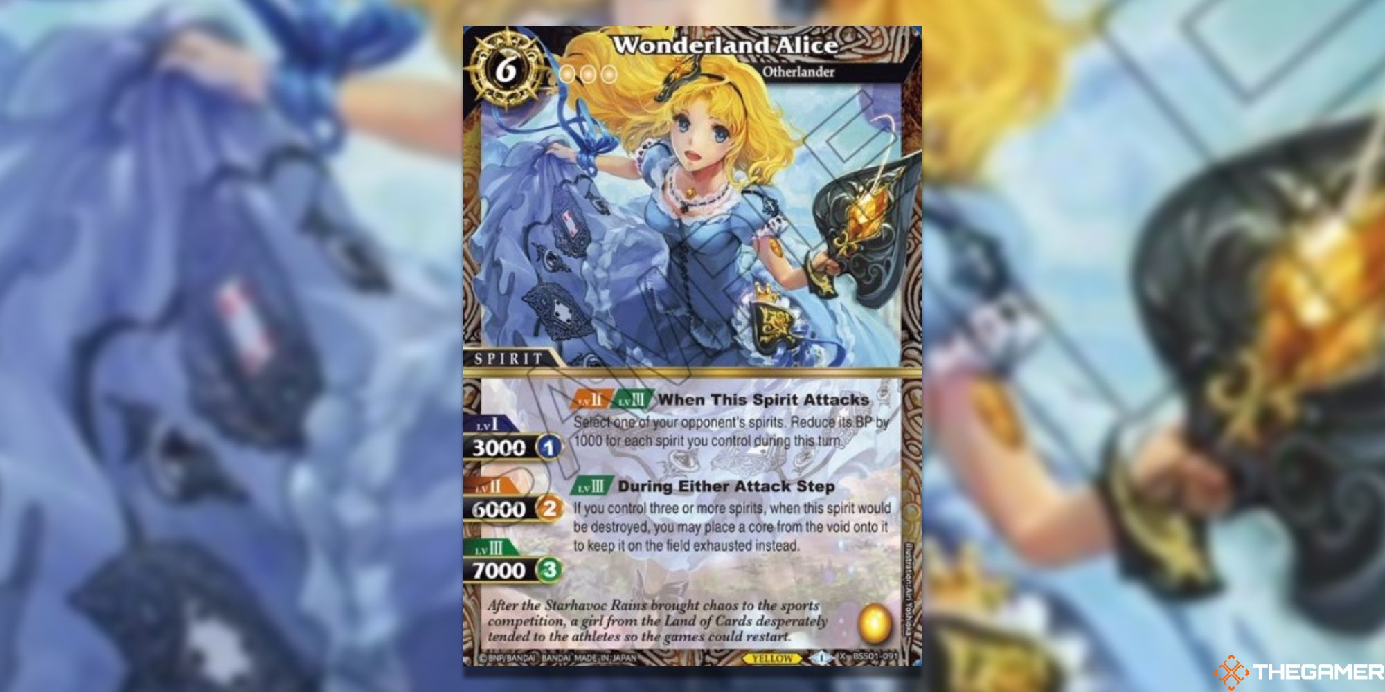 Alice in Wonderland cards from Battle Spirits Saga