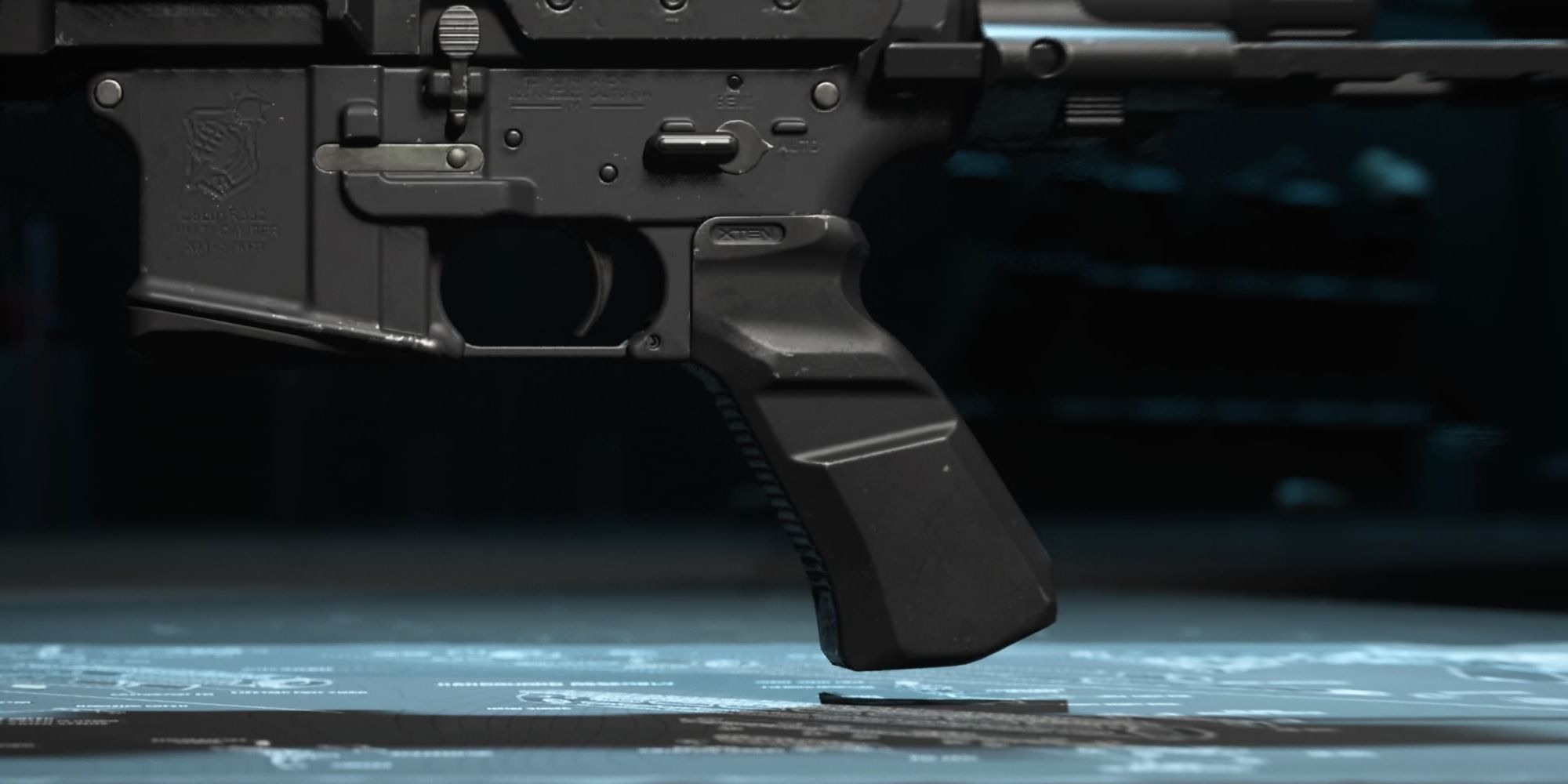 The XTEN Grip is attached to the rear grip slot of an SMG in COD:MW2.