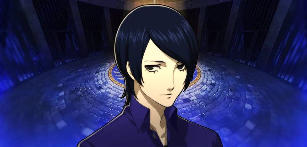 yusuke sprite in front of the velvet room in persona 5 royal