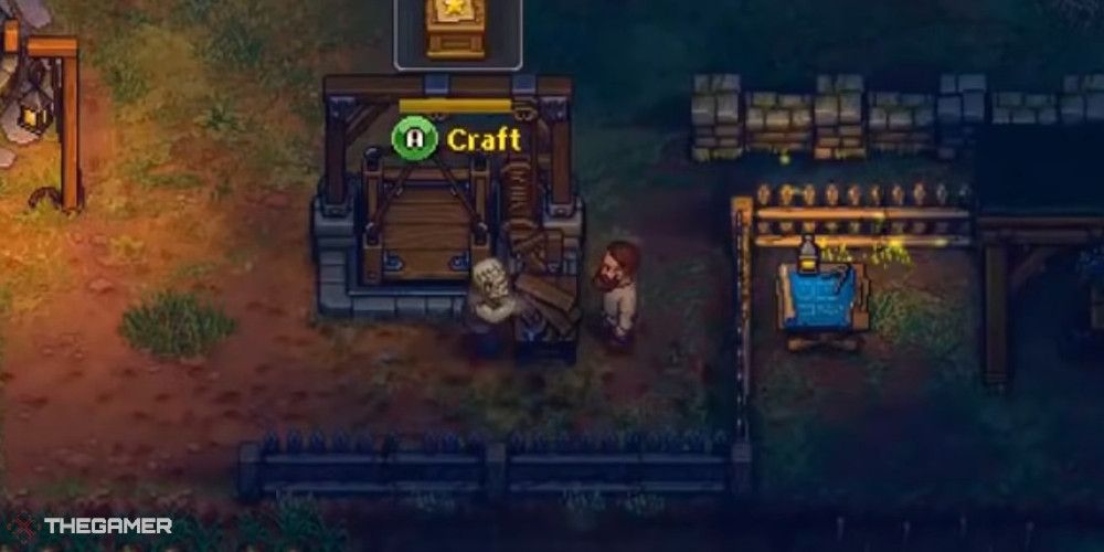 Zombie Working Next To Protagonist from Graveyard Keeper