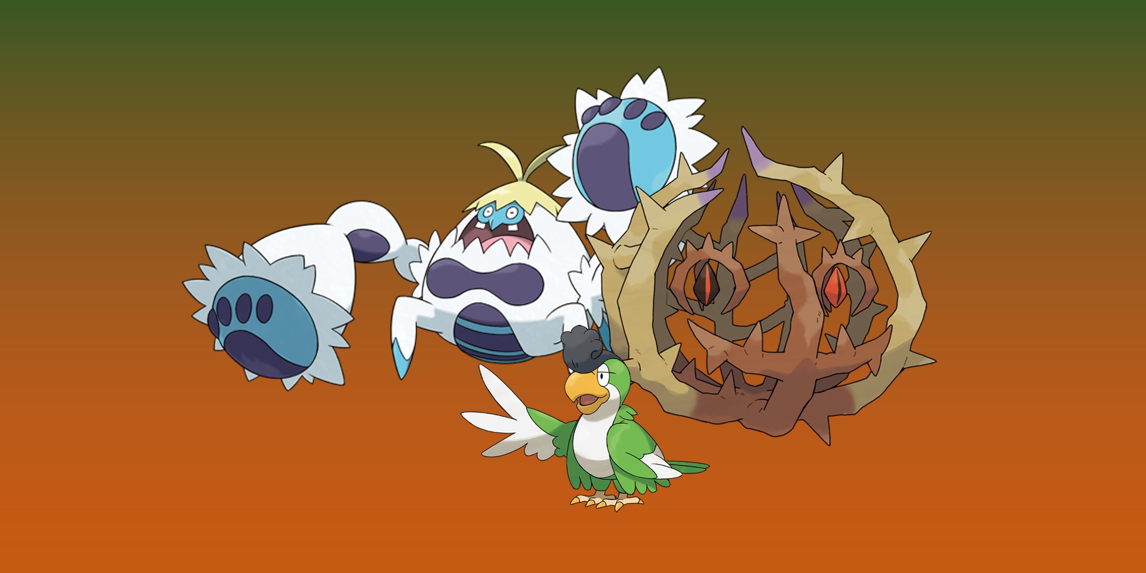 Pokémon with 12-letter names: Crabinominable, Brambleghast, Scoutabilly