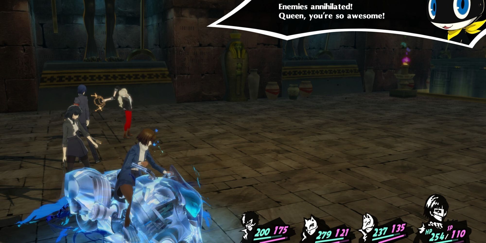 Persona 5 Royal - Modded screenshot shows Makoto wearing her midwinter uniform in combat